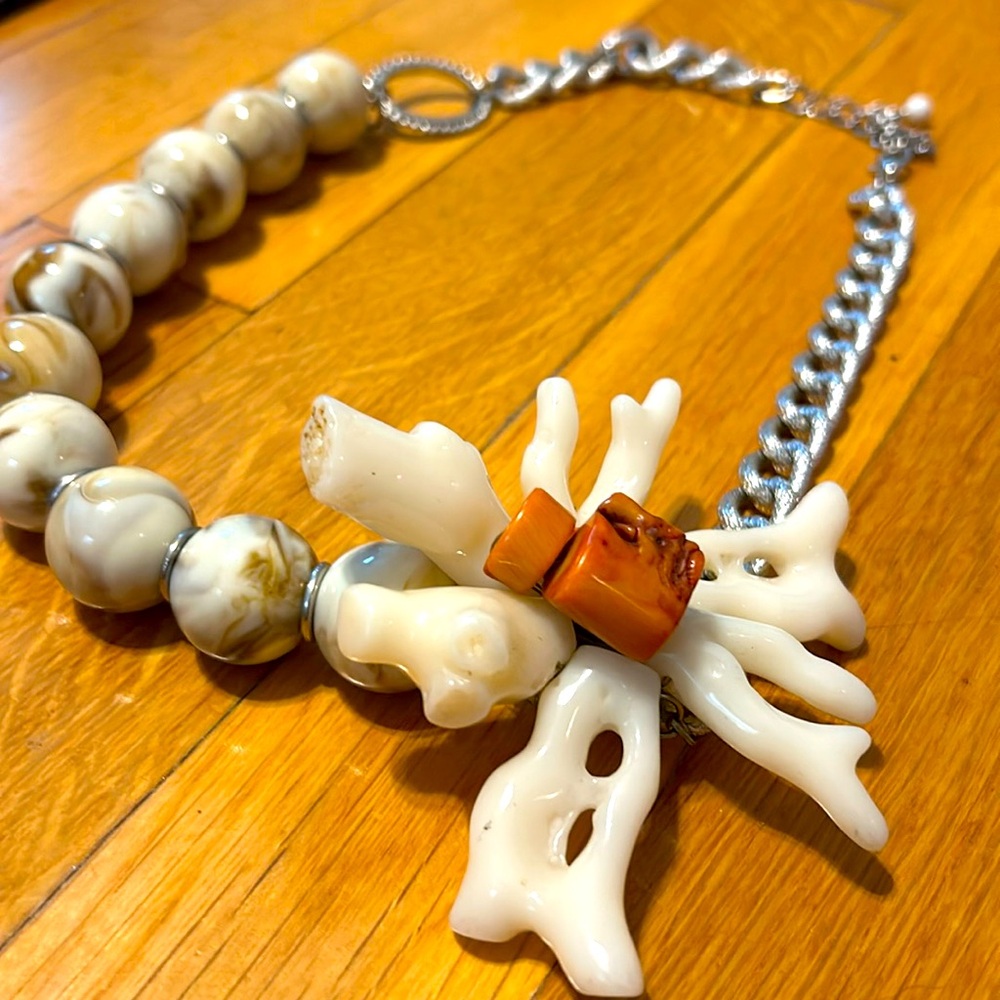 Handmade in Spain… shell, marble, silver detail. One of a kind.